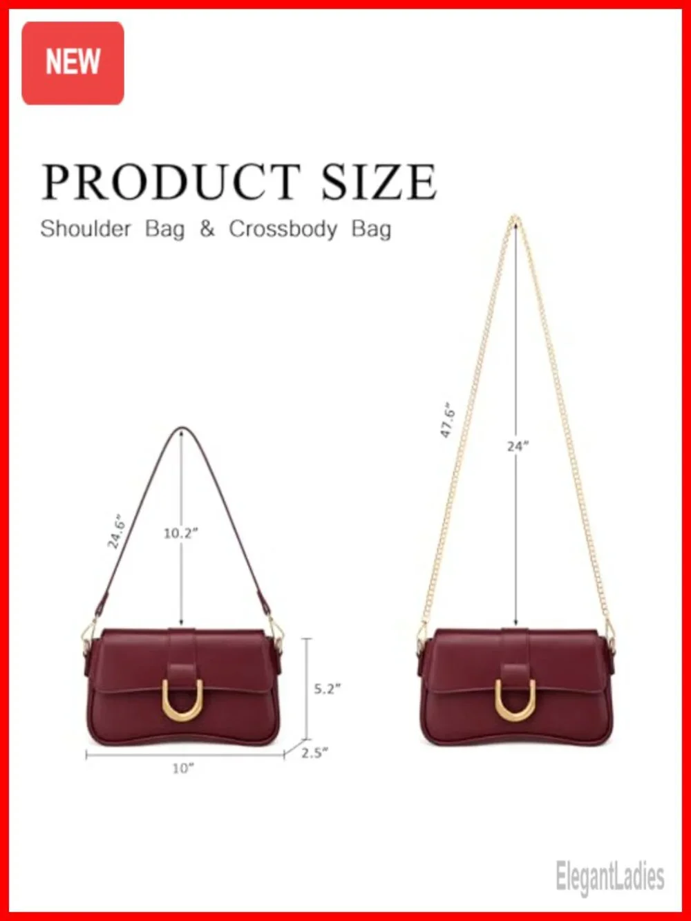 Small Hobo Shoulder Bag Vegan Leather Retro Clutch Purse Removable Strap